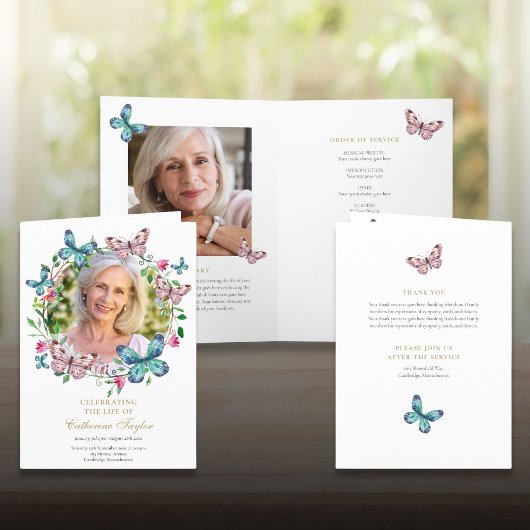 Begrafenis Orde van Service Vlinder Foto Programma