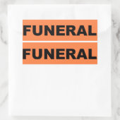 begrafenis rechthoekige sticker (Tas)