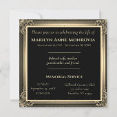 begrafenis / uitnodiging tot het indienen van een  (Achterkant)