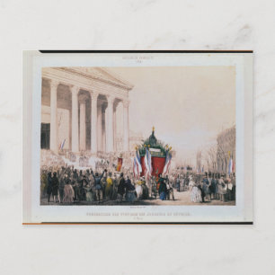 begrafenis van de slachtoffers van de La Madeleine Briefkaart