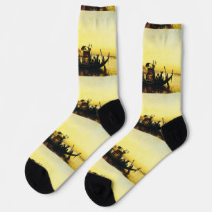 Begrafenis van een mummie op de Nijl door Frederic Sokken