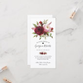 Begrafenis Waterverf Floral Memorial Bedankt Opmer Kaart (Voorkant / Achterkant in situ)