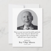 Begrafenis Zwart-wit Bedankkaart (Voorkant)