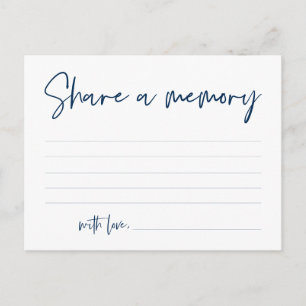 Begrafenisdienst, Deel een herinnering, Navy Blue  Briefkaart