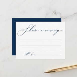 Begrafenisdienst, Deel een herinnering, Navy Blue  Briefkaart
