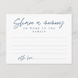 Begrafenisdienst, Deel een herinnering, Word Famil Briefkaart