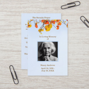 Begrafenisdienst Sky verlaat gebedsruimte Kaart Visitekaartje