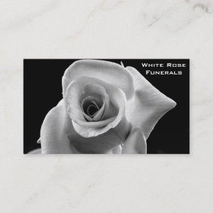 begrafenisdiensten van White Rose-design Visitekaartje