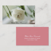 begrafenisdiensten van White Rose-design Visitekaartje (Voorkant / Achterkant)
