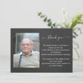 Begrafenisfoto Dank je wel kaart (Staand voorkant)