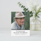 Begrafenisfoto Dank u Order of Service Kaart (Staand voorkant)