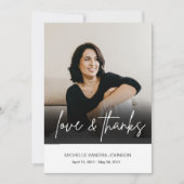 Begrafenisfoto eenvoudig bedankkaart (Voorkant)