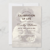 Begrafenisfoto Elegant Script Viering van het leve Kaart (Voorkant)