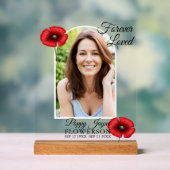 Begrafenisfoto Poppy Acryl teken Acryl Bord (Neutraal)