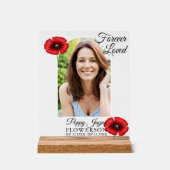 Begrafenisfoto Poppy Acryl teken Acryl Bord (Voorkant)