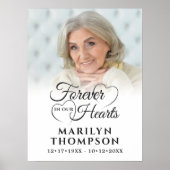 Begrafenisfoto voor altijd in ons hart poster (Voorkant)