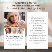 Begrafenisgebed Kaart Multi Foto Collage