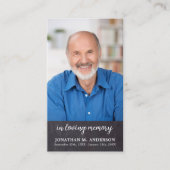 Begrafenisgebed Kaarten Foto Sympathie Slate Contactkaartje (Voorkant)