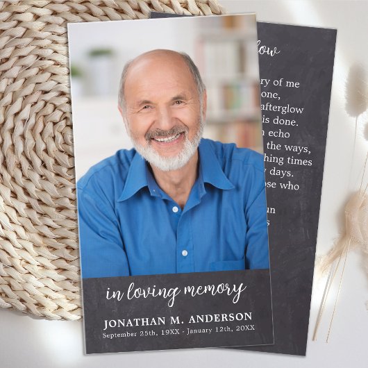 Begrafenisgebed Kaarten Foto Sympathie Slate Contactkaartje