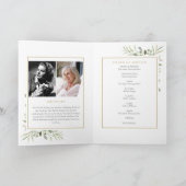 Begrafenisgroen Memorial Order Of Service Vouw Programma (Binnen)