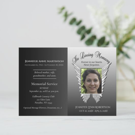 Begrafeniskennisgeving (Staand voorkant)