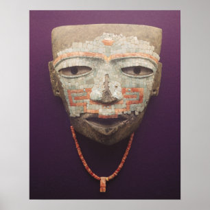 begrafenismasker uit Teotihuacan Poster