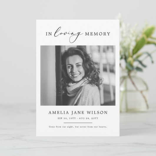 Begrafenismonument in liefdevolle herinnering Symp Bedankkaart (Staand voorkant)