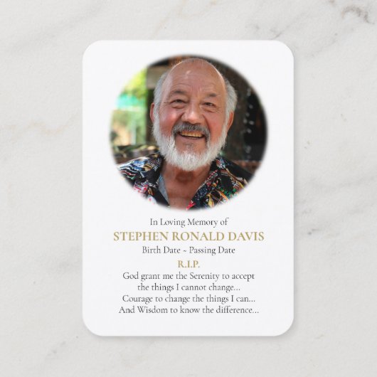 Begrafenismonument Maagd Maria Gebed Sympathie Kaa Visitekaartje (Achterkant)