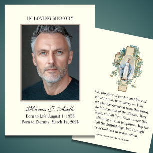 Begrafenismonument Maria Gebed Heilige Kaart