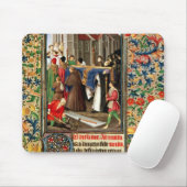 begrafenisproces met graafmachines muismat (Met muis)