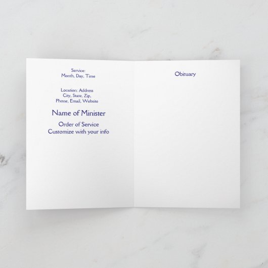 Begrafenisprogramma Engel, Schrift, Christelijk Programma (Binnen)