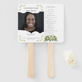 Begrafenisprogramma Fan – Memorial Keepsake Handwaaier
