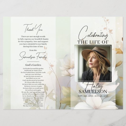 BegrafenisPROGRAMMA Memorial Wildflowers Dank | FO (Voorkant)