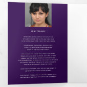 Begrafenisprogramma service in onze harten donker drieluik programma (Binnenzijde eerst)