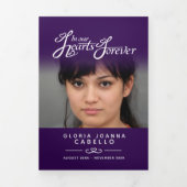 Begrafenisprogramma service in onze harten donker drieluik programma (Cover)