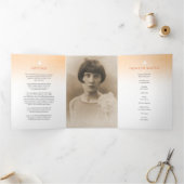 Begrafenisprogramma volgorde van dienst oranje roo drieluik programma (Binnen)