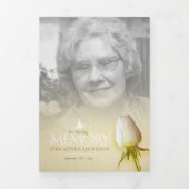 Begrafenisprogramma volgorde van servicecrème roos drieluik programma (Cover)