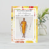 begrafenisprogramma voor Bright Gele Colorful Kaart (Staand voorkant)