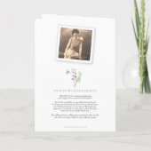 Begrafenisprogramma wildflower bijen foto's programma (Achterkant)