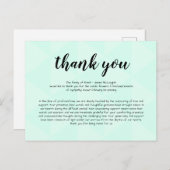 Begrafenissympathie Dank u kaart (Voorkant / Achterkant)