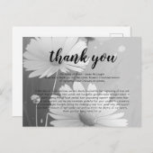 Begrafenissympathie Dank u kaart (Voorkant / Achterkant)