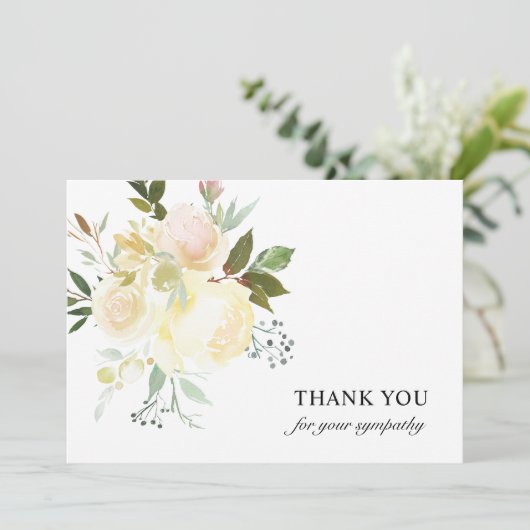 Begrafenissympathie Hartelijk dank voor uw persoon Bedankkaart (Staand voorkant)