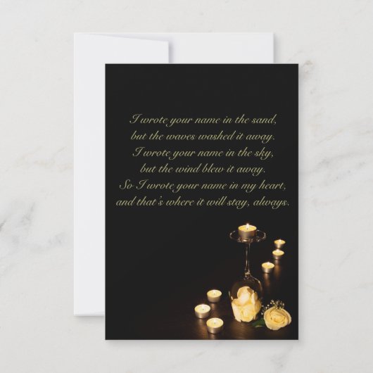 begrafenisuitnodiging RSVP kaartje (Achterkant)