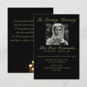 begrafenisuitnodiging RSVP kaartje (Voorkant / Achterkant)