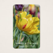 Begrafenisverlies Gele Tulp Gebed Sympathie Kaarte Visitekaartje (Voorkant)