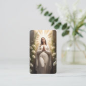 Begrafenisverlies Hail Mary Prayer Sympathy Card Visitekaartje (Staand voorkant)