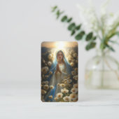 Begrafenisverlies Hail Mary Prayer Sympathy Card Visitekaartje (Staand voorkant)