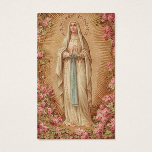 Begrafenisverlies Lady Lourdes Gebed Sympathie Kaa Visitekaartje (Voorkant)