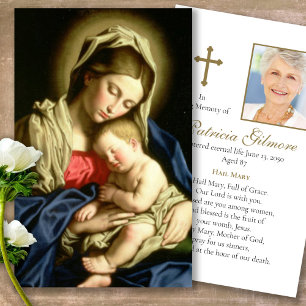 Begrafenisverlies Madonna & Kind Gebed Sympathie K Visitekaartjes