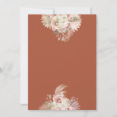 begrafenisviering van de Floral Pampas Grass Kaart (Achterkant)